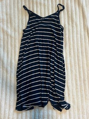 Mossimo Supply Co. Navy and White Striped Tank Dress